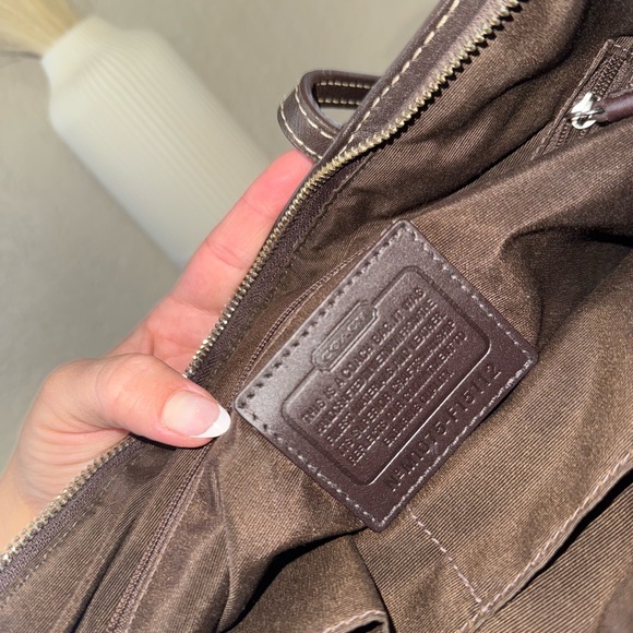 Coach Tan and Brown Signature Tote - Picture 3 of 5